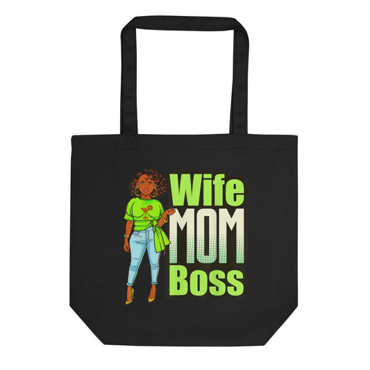 TRAP QUEEN ESSENTIALS ECO TOTE BAG_Wife Mom Boss_MOM SH*T Collection