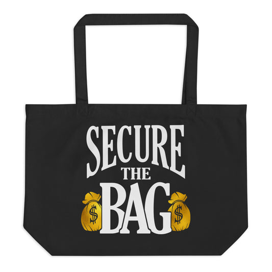 TRAP QUEEN ESSENTIALS LARGE ORGANIC TOTE BAG__Secure the Bag_HUSTLE Collection